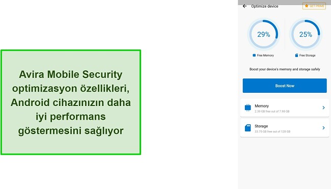 Avira Mobil G&uuml;venlik Optimizasyon &Ouml;zellikleri